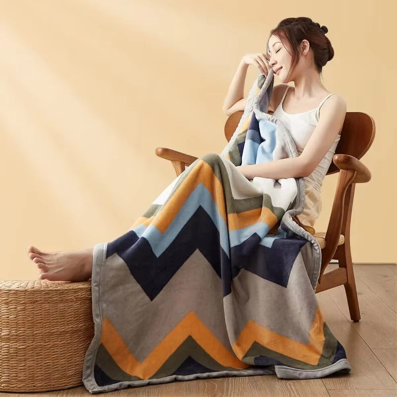 Ultra-Soft Thickened Flannel Blanket - Perfect for Naps and Air Conditioning Comfort!