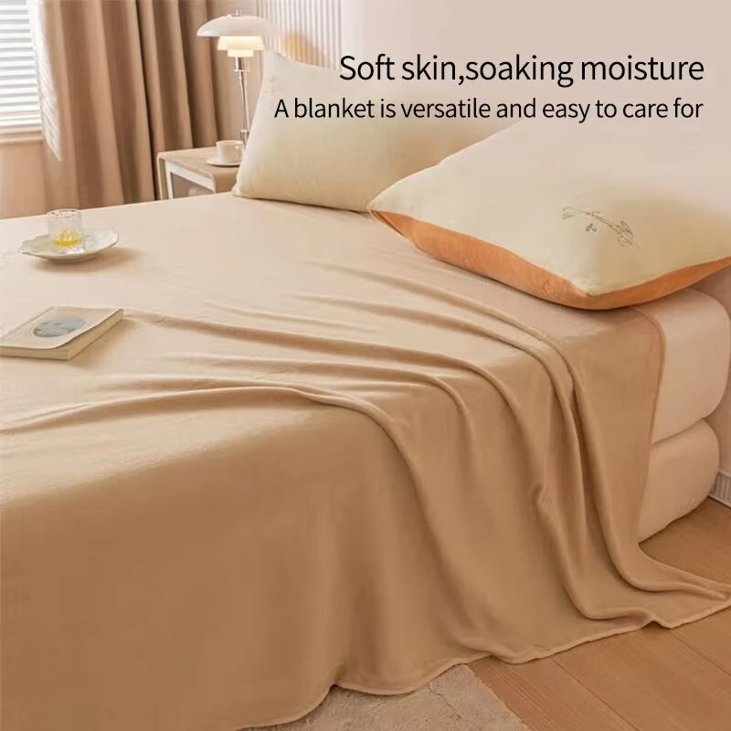 Ultra-Soft Thickened Flannel Blanket - Perfect for Naps and Air Conditioning Comfort!