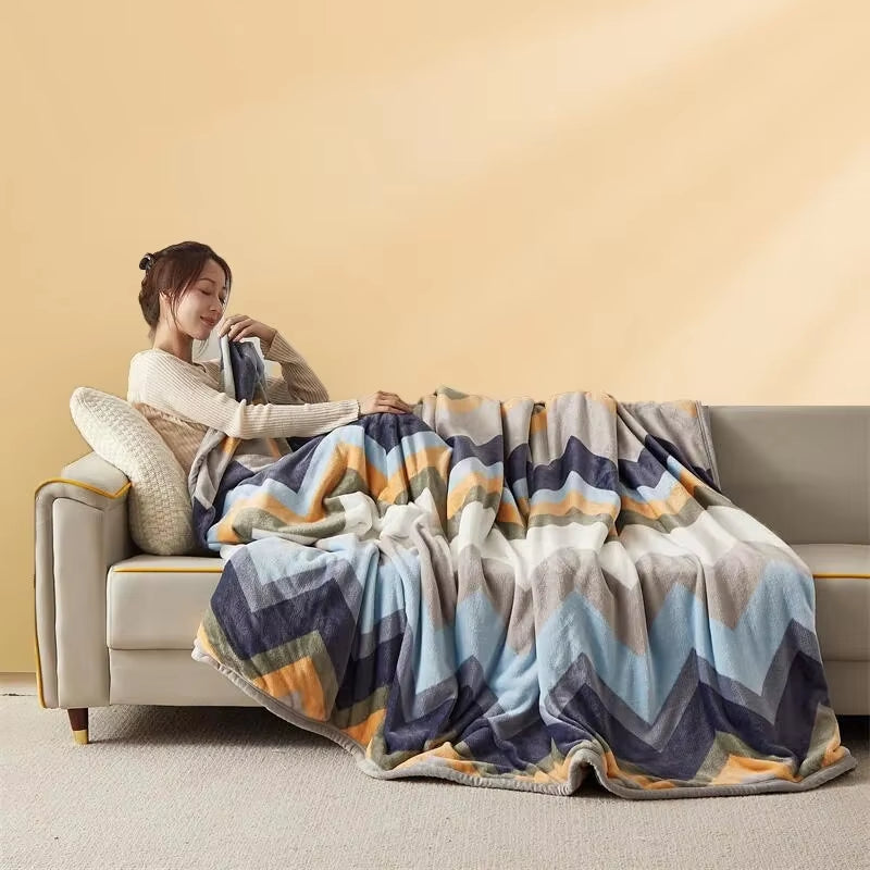 Ultra-Soft Thickened Flannel Blanket - Perfect for Naps and Air Conditioning Comfort!