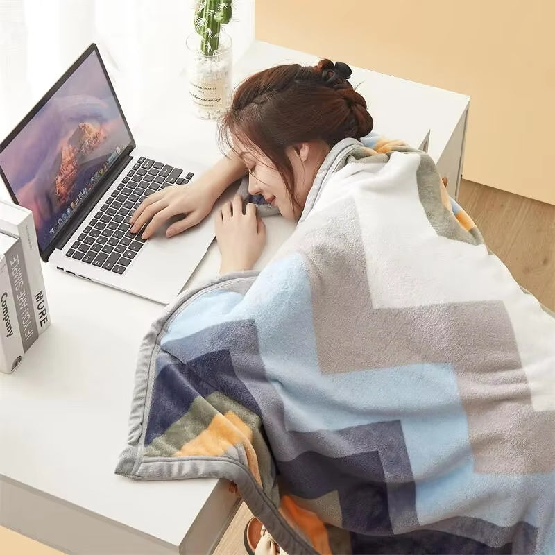 Ultra-Soft Thickened Flannel Blanket - Perfect for Naps and Air Conditioning Comfort!