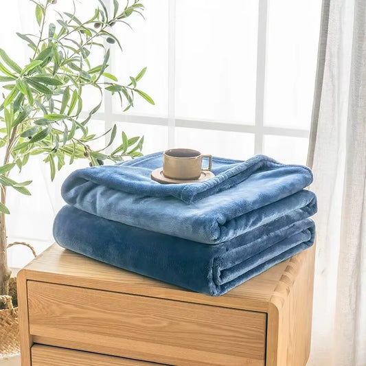 Ultra-Soft Thickened Flannel Blanket - Perfect for Naps and Air Conditioning Comfort!