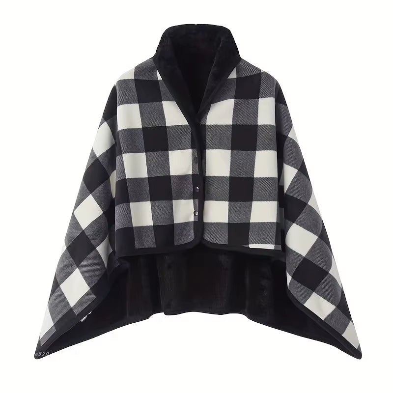 Cozy Wearable Flannel Shawl Blanket - Perfect for Home and Office Relaxation