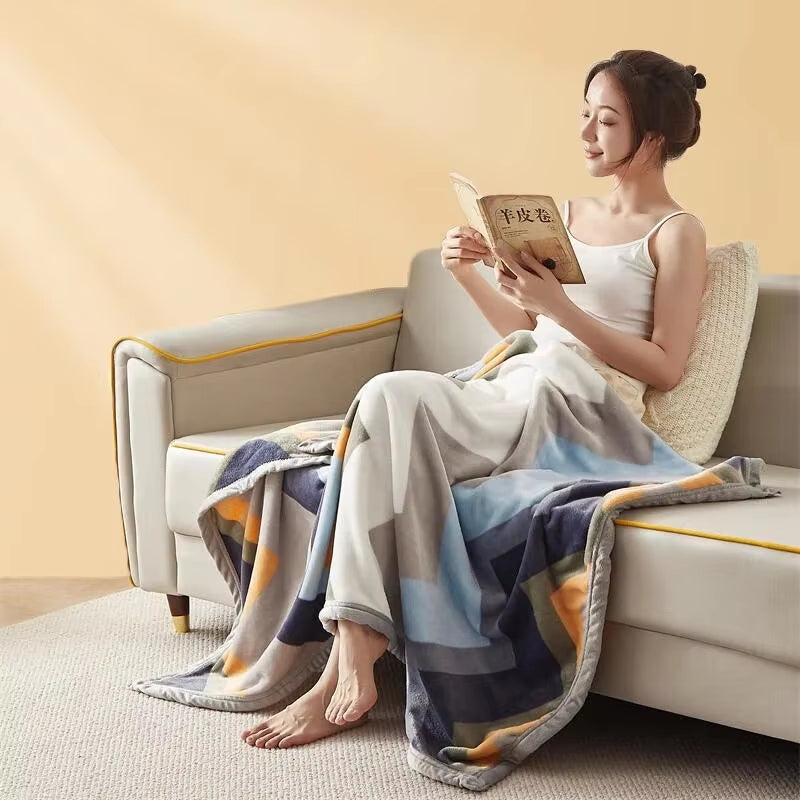 Ultra-Soft Thickened Flannel Blanket - Perfect for Naps and Air Conditioning Comfort!